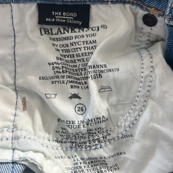 BLANK NYC skinny jeans with glittery stripes down the sides. - Picture 11 of 13